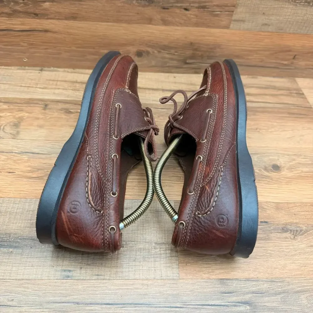 Dunham New Balance Captain Boat Shoes Mens 10 2E Brown Leather